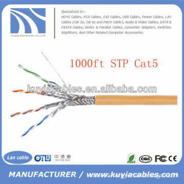 Orange 1000FT 4pairs Cat5 Network STP Cable